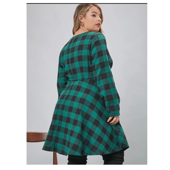 ‘Buffalo Plaid A-Line Mini Dress’👗 - Picture 2 of 3